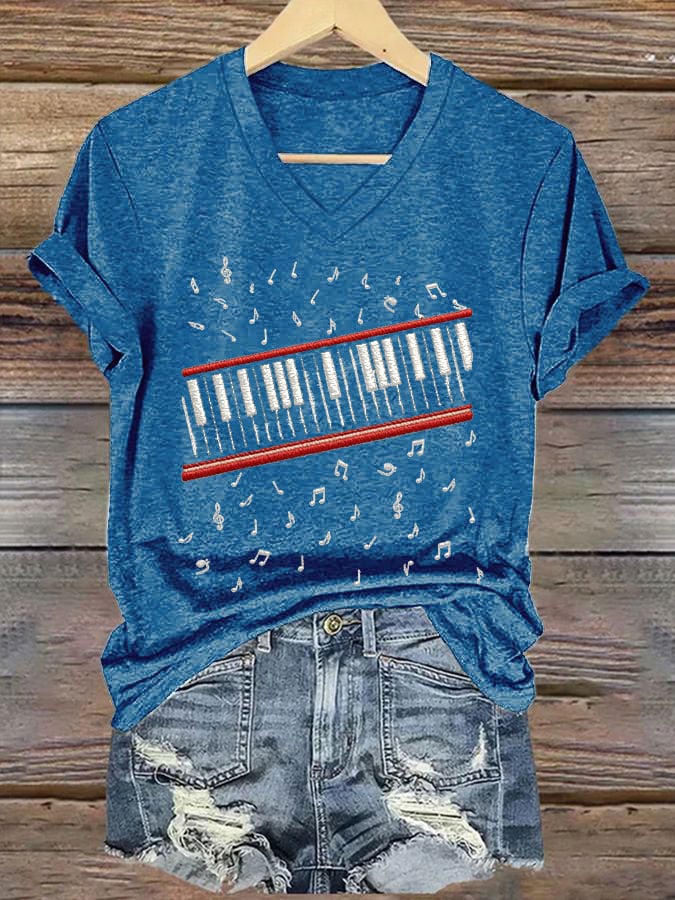Women's Casual Printed Short-Sleeve T-Shirt