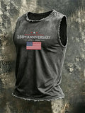 Men'S Casual U.S. 250th Anniversary Casual Printed Vest