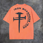Iron Sharpens Iron Printed Oversize Washed T-Shirt