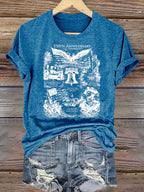 Women's  Retro USA 250th Anniversary Print T-Shirt