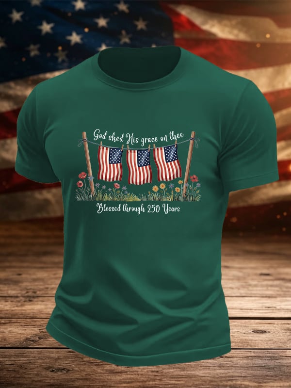 Men's Blessed through 250 Years Printed T-Shirt
