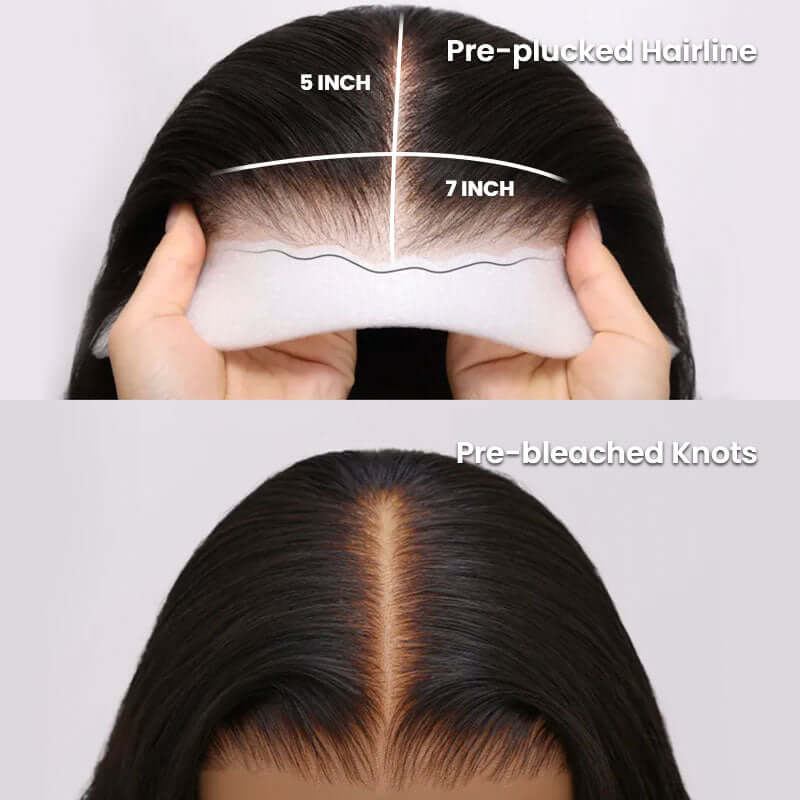 QVR Pre-plucked Loose Deep Wave 7x5 Lace Wig Pre-Bleached Wear&Go Wigs