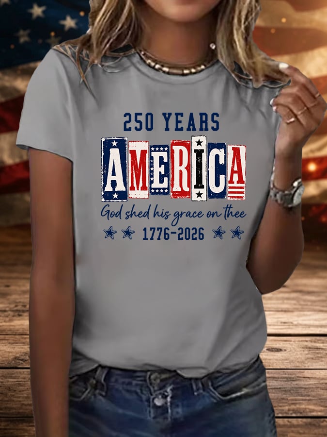 Women's 250 YEARS AMERICA Printed T-Shirt