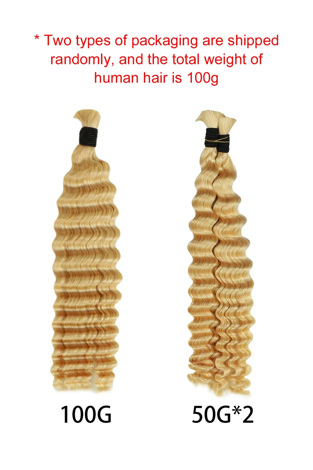 613 Blonde Deep Wave Bulk Human Hair for Braiding BU04