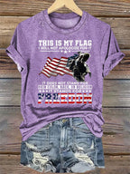 Women's  THIS IS MY FLAG Print T-Shirt
