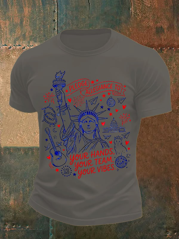 Men's Pledge Allegiance To Your Hands Your Team Your Vibes Shirt