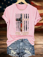 Women's GOD BLESS AMERICA Printed T-Shirt