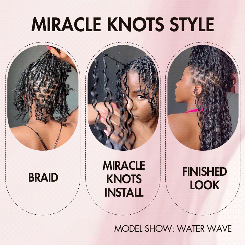 QVR Water Wave Feather Crochet Human Hair Highlight #P4/27 Miracle Knots Crochet Weave Hair Extensions
