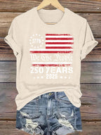 Women's  250 YEARS Print Round-Neck T-Shirt