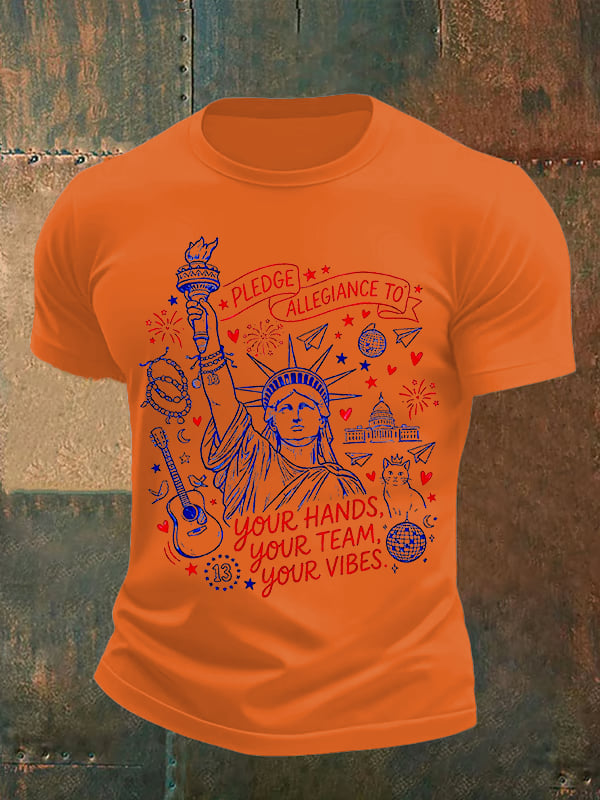 Men's Pledge Allegiance To Your Hands Your Team Your Vibes Shirt