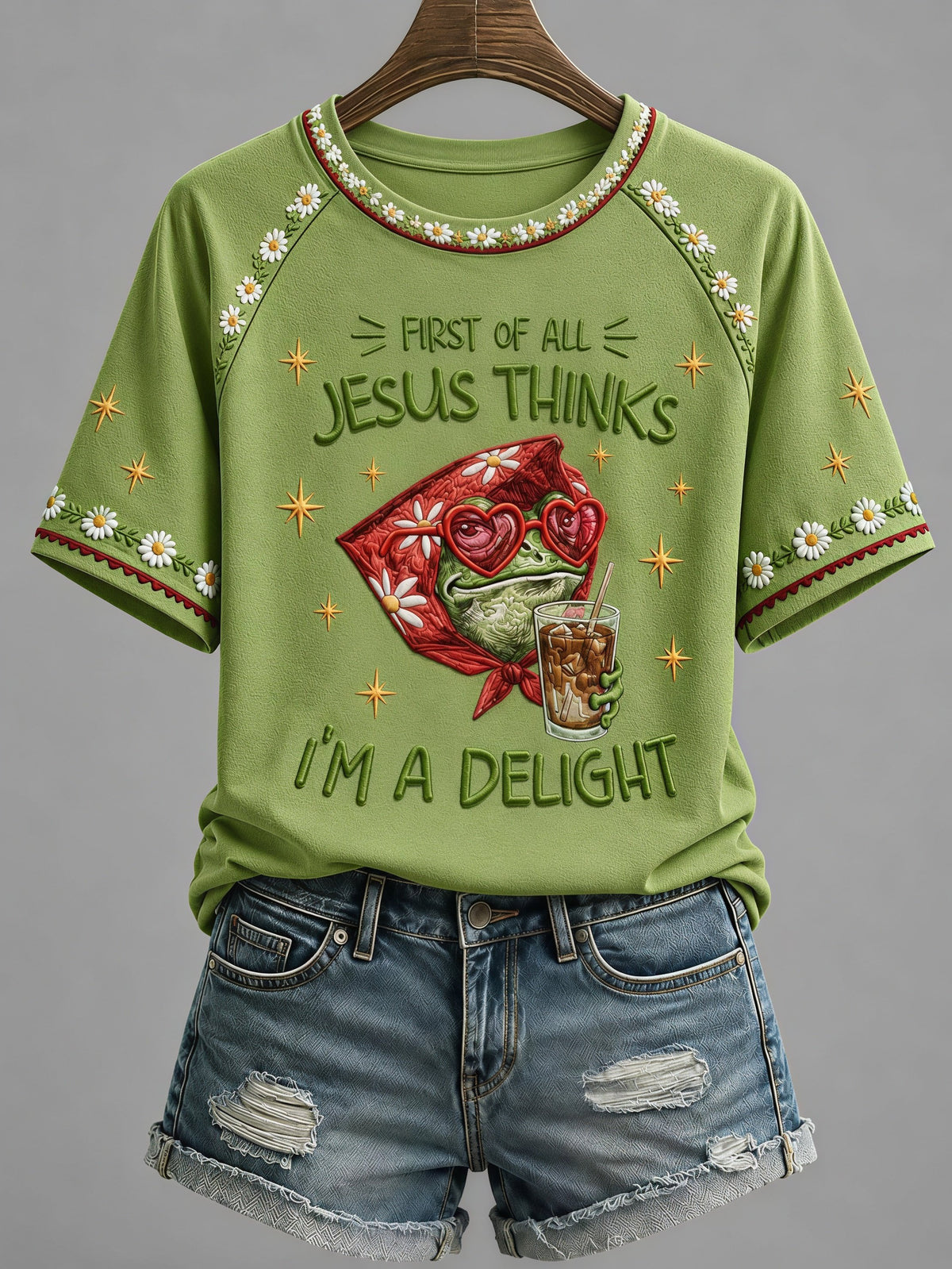 Women's Casual Funny Faith Graphic Print T-Shirt