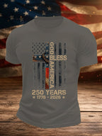 Men's GOD BLESS AMERICA Printed T-Shirt