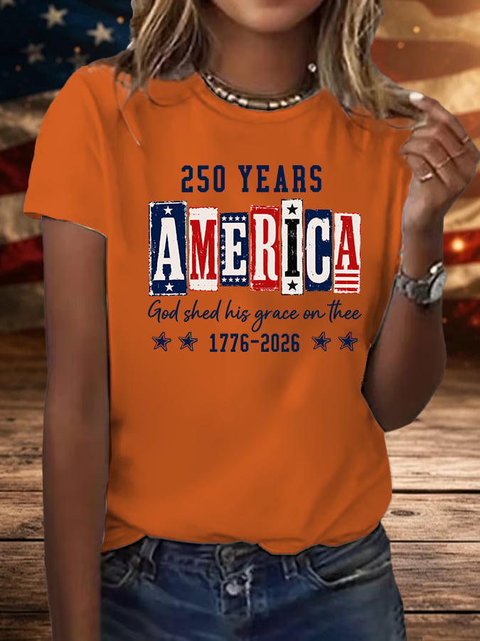 Women's 250 YEARS AMERICA Printed T-Shirt