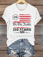 Women's  250 YEARS Print Round-Neck T-Shirt