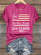 Women's  250 YEARS Print Round-Neck T-Shirt