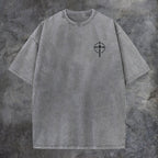 Seek First The Kingdom Of God Printed Oversize Washed T-Shirt