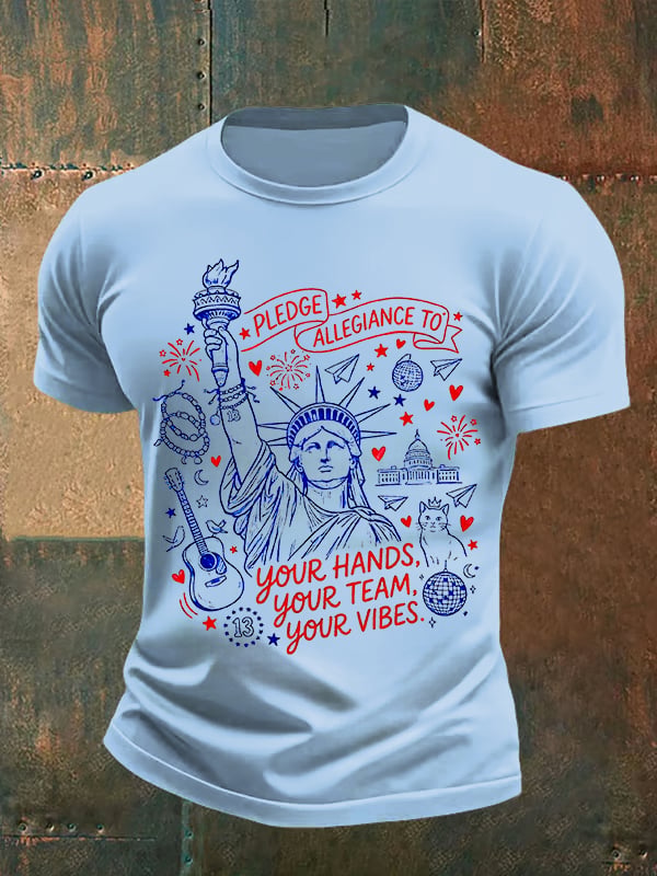 Men's Pledge Allegiance To Your Hands Your Team Your Vibes Shirt