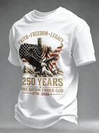 250Th Anniversary Commemorative Faith Printed Round Neck T-Shirt In The United States