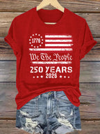 Women's  250 YEARS Print Round-Neck T-Shirt