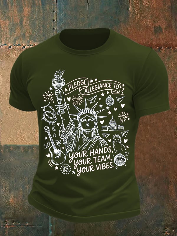 Men's Pledge Allegiance To Your Hands Your Team Your Vibes Shirt