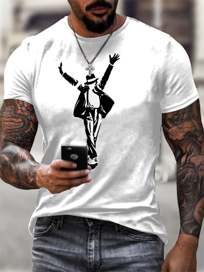 Men's Print Casual Printed T-shirt