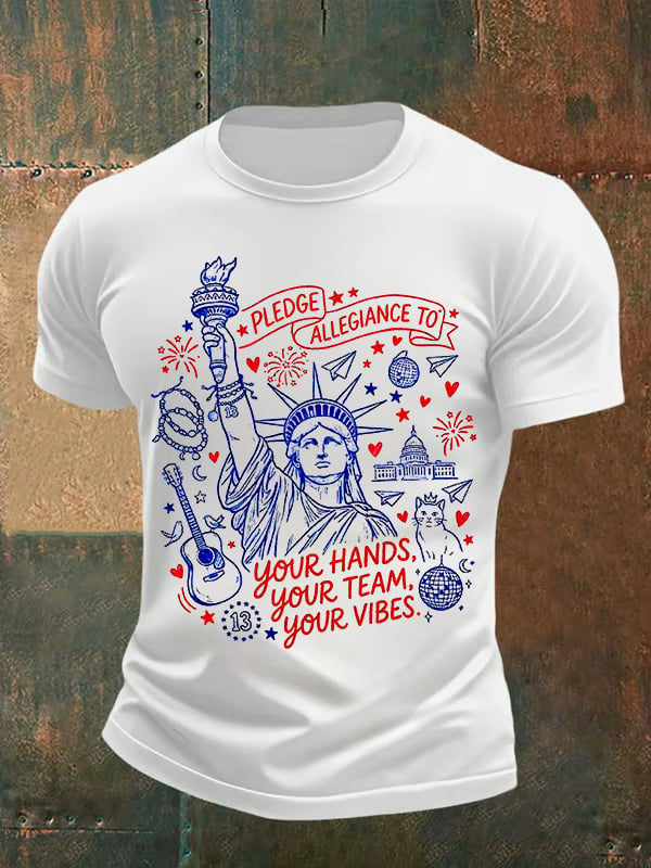 Men's Pledge Allegiance To Your Hands Your Team Your Vibes Shirt