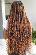 30# Auburn Brown Bulk Hair For Braiding Deep Wave BU07
