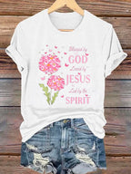 Women's Blessed by God Loved by Jesus Led by the Spirit T-Shirt