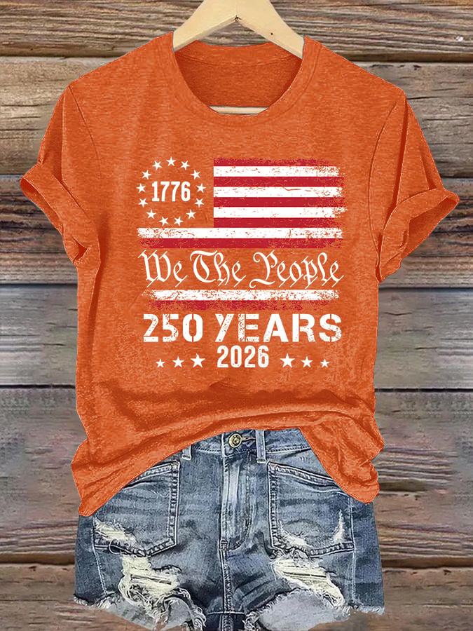 Women's  250 YEARS Print Round-Neck T-Shirt