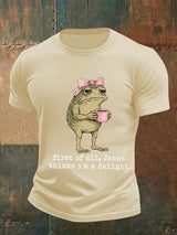 Men's First Of All Jesus Thinks I'm A Delight Shirt, Funny Christian Frog T-Shirt