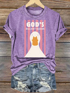 Women's  God's Silliest Goose Christian Kid T-Shirt
