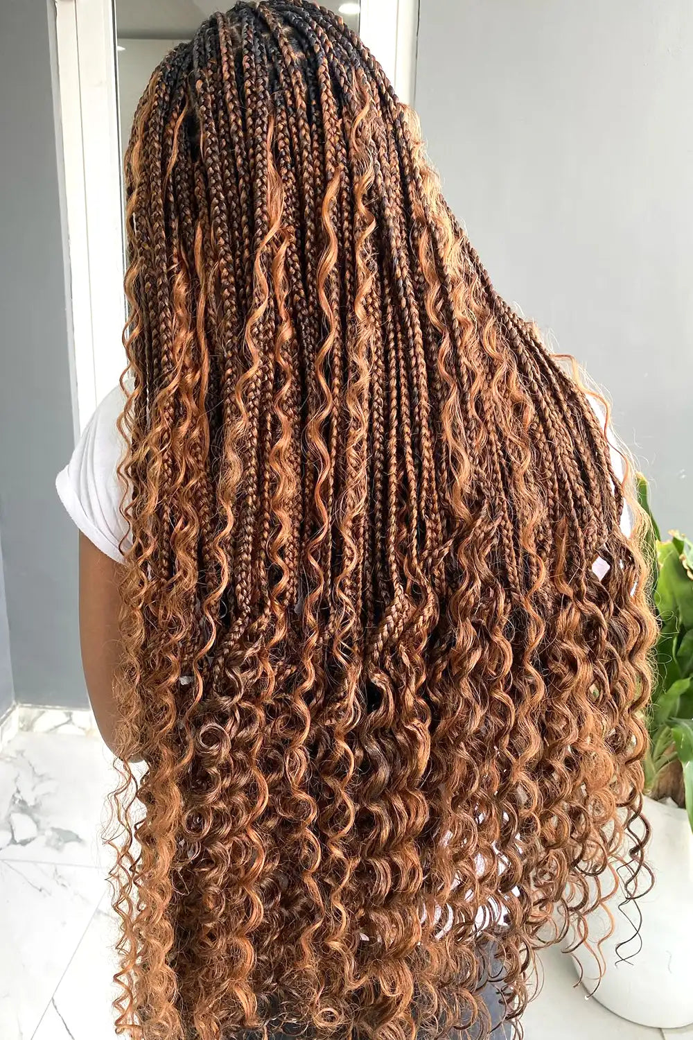 30# Auburn Brown Bulk Hair For Braiding Deep Wave BU07