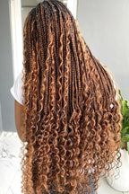 30# Auburn Brown Bulk Hair For Braiding Deep Wave BU07