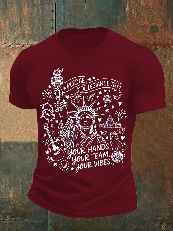 Men's Pledge Allegiance To Your Hands Your Team Your Vibes Shirt