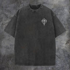 Seek First The Kingdom Of God Printed Oversize Washed T-Shirt
