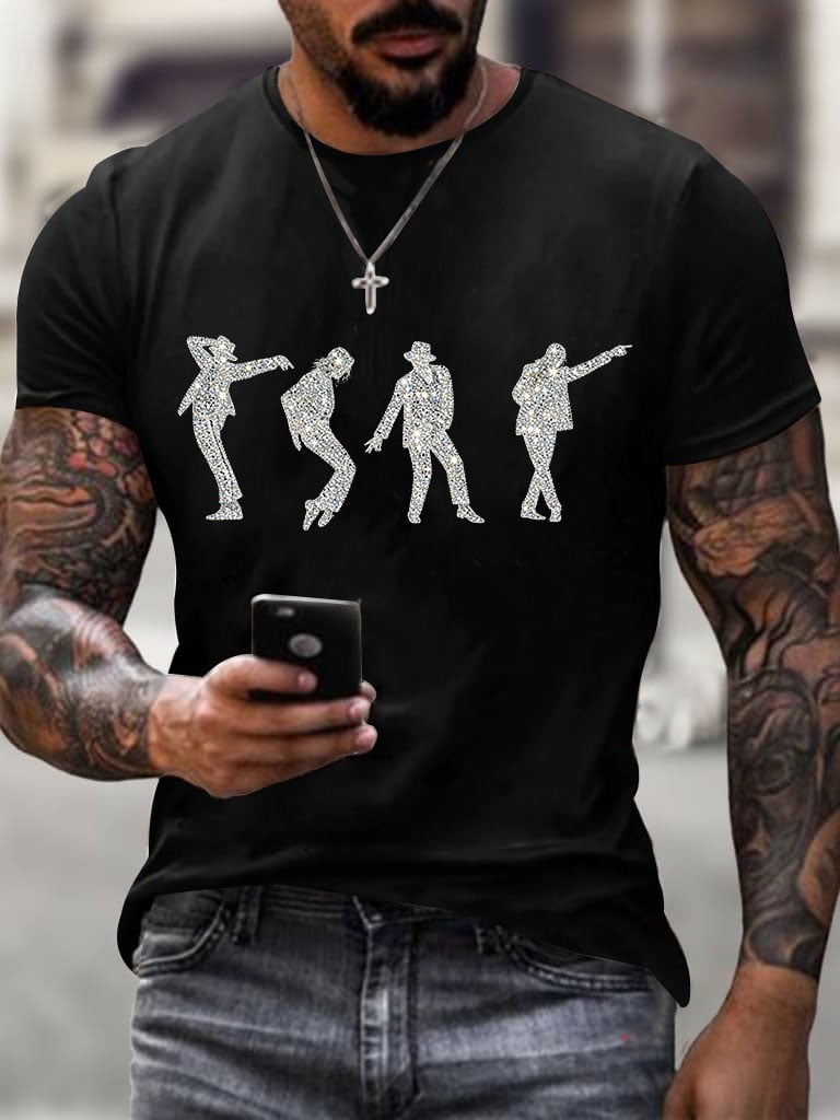 Men's Retro Superstar Art Printed Top
