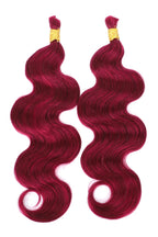 Burgundy 99J Body Wave Bulk Human Hair For Braiding BU28