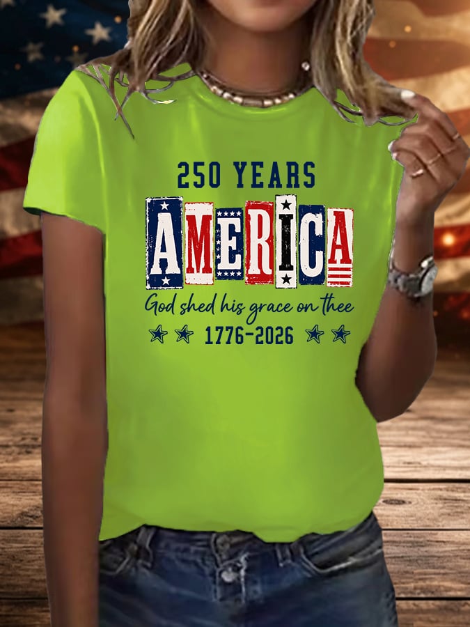 Women's 250 YEARS AMERICA Printed T-Shirt