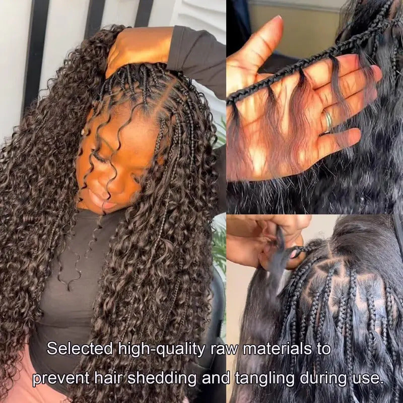 QVR Bora Bora Braids Burmese Curly Bulk 100% Human Hair Extensions For Bohemian Knotless Braids