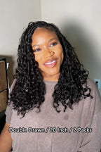 Deep Wave Bulk Human Hair For Braiding Natural Black BU03