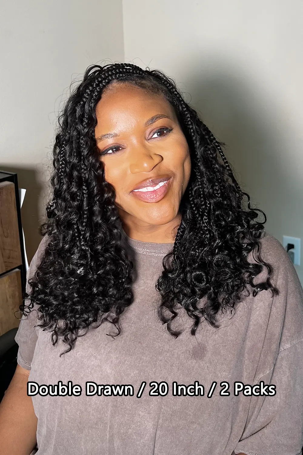 Deep Wave Bulk Human Hair For Braiding Natural Black BU03