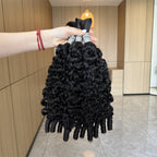 QVR Bora Bora Braids Burmese Curly Bulk 100% Human Hair For Braiding