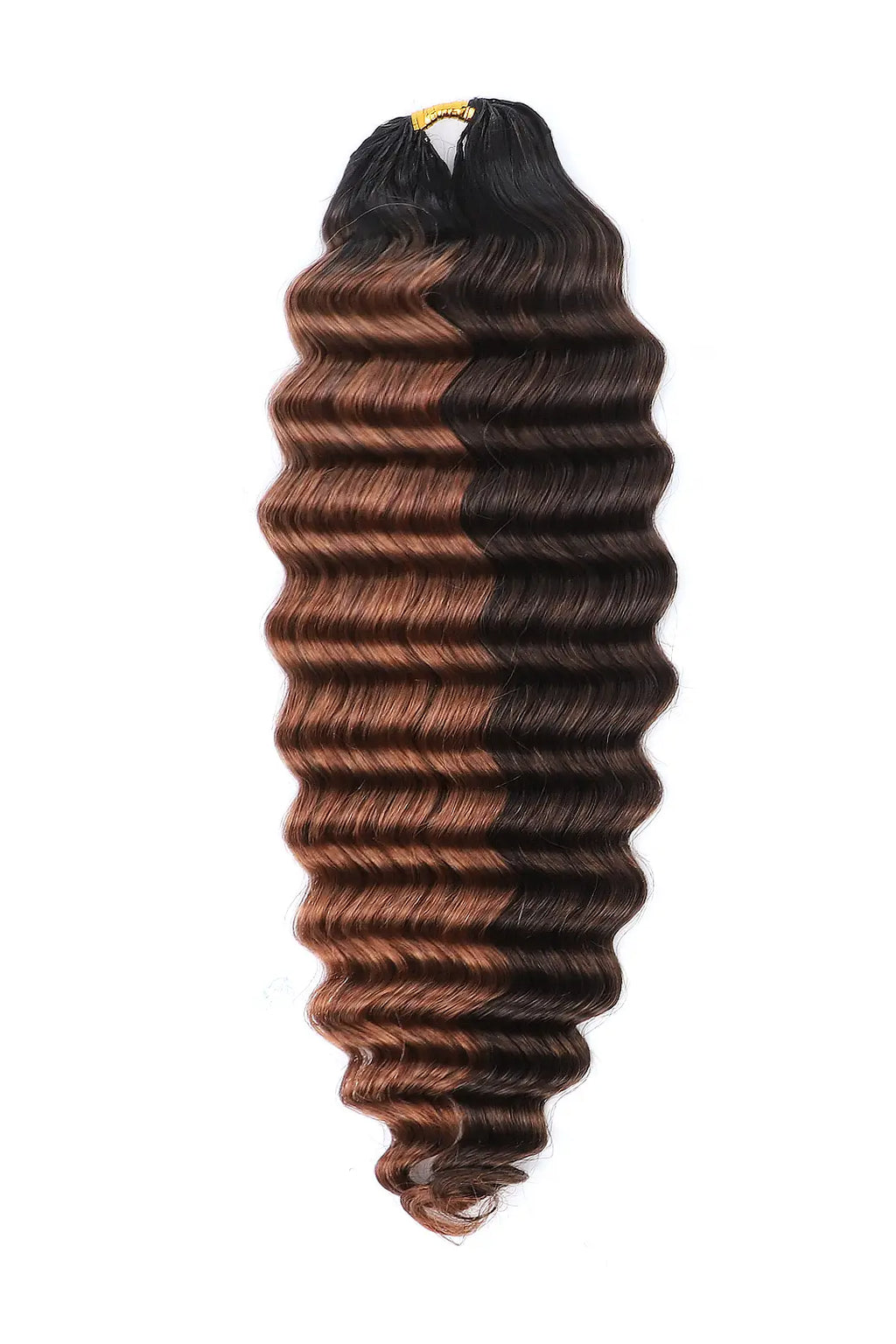 T-Natural Black Piano Color #4/30 Deep Wave Feather Crochet Hair