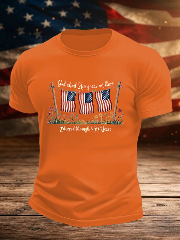 Men's Blessed through 250 Years Printed T-Shirt