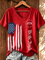 Women'S American Flag We The People T-Shirt