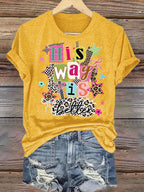 Women's  His Way Is Better Faith T-Shirt, Leopard Print Christian Women Graphic Tee, Cute Religious Casual Everyday Shirt