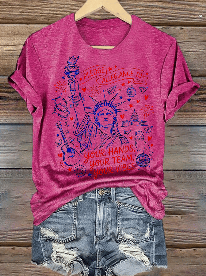 Women's  Pledge Allegiance To Your Hands Your Team Your Vibes Shirt