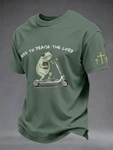 Men's Off To Praise The Lord Print Casual T-shirt