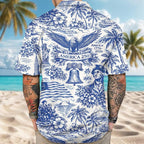 America 250 Hawaiian Shirt, Patriotic USA 1776 2026 Vintage 4th July Button Up
