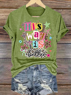 Women's  His Way Is Better Faith T-Shirt, Leopard Print Christian Women Graphic Tee, Cute Religious Casual Everyday Shirt
